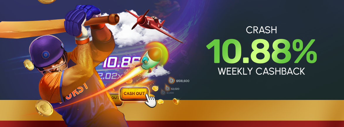Crash 10.88% Weekly Cashback Crash 10.88% Weekly Cashback